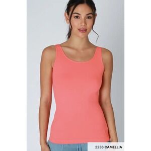 Prime Cut Camellia Pink Seamless Scoop Neck Tank Top P-29 One Size